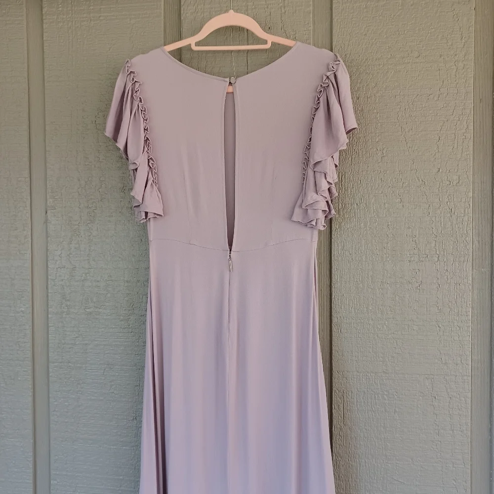 Kate Spade Pleat Trim Crepe Midi Dress Size 0 Wedding Guest Feminine Viscose